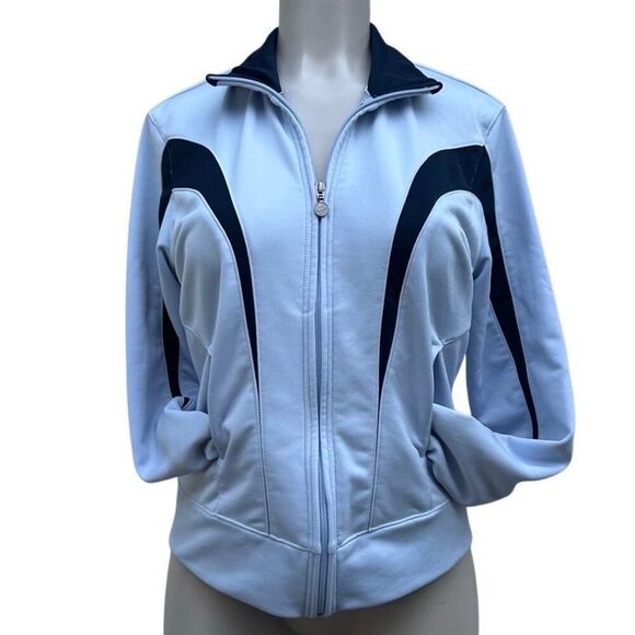 Nike Full Zip Jacket Women's Large Blue Two-Tone Athletic Long Sleeve Pockets - Picture 3 of 14